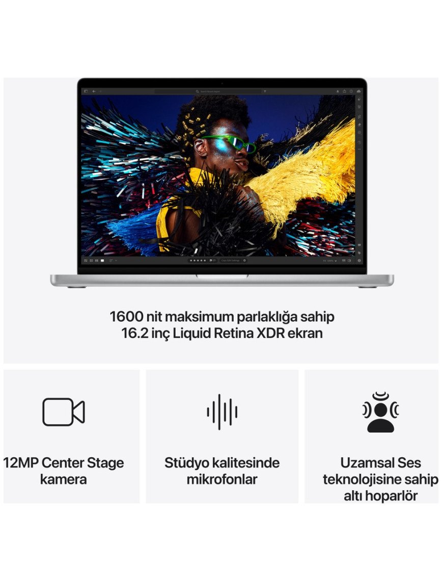 Apple MacBook Pro M4 Pro 24GB 512GB SSD macOS 16" Taşınabilir Bilgisayar Uzay Siyahı MX2X3TU/A