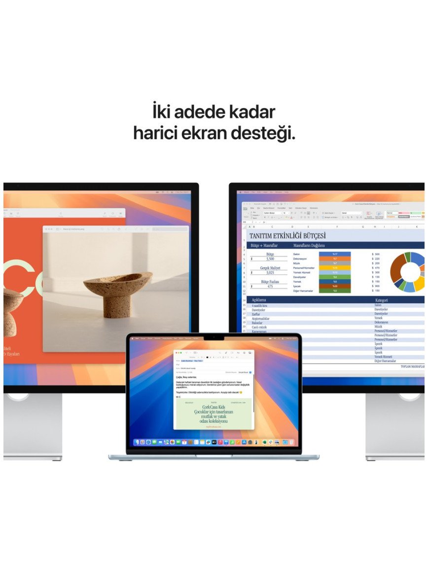 Apple MacBook Air M4 16GB 512GB SSD macOS 13" Taşınabilir Bilgisayar Yıldız Işığı MW103TU/A