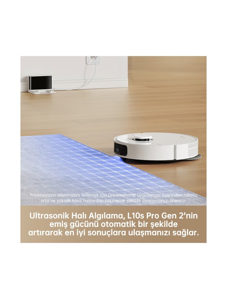 Dreame L10s Pro Gen 2 Robot Süpürge Beyaz, 7.000PA Emiş Gücü